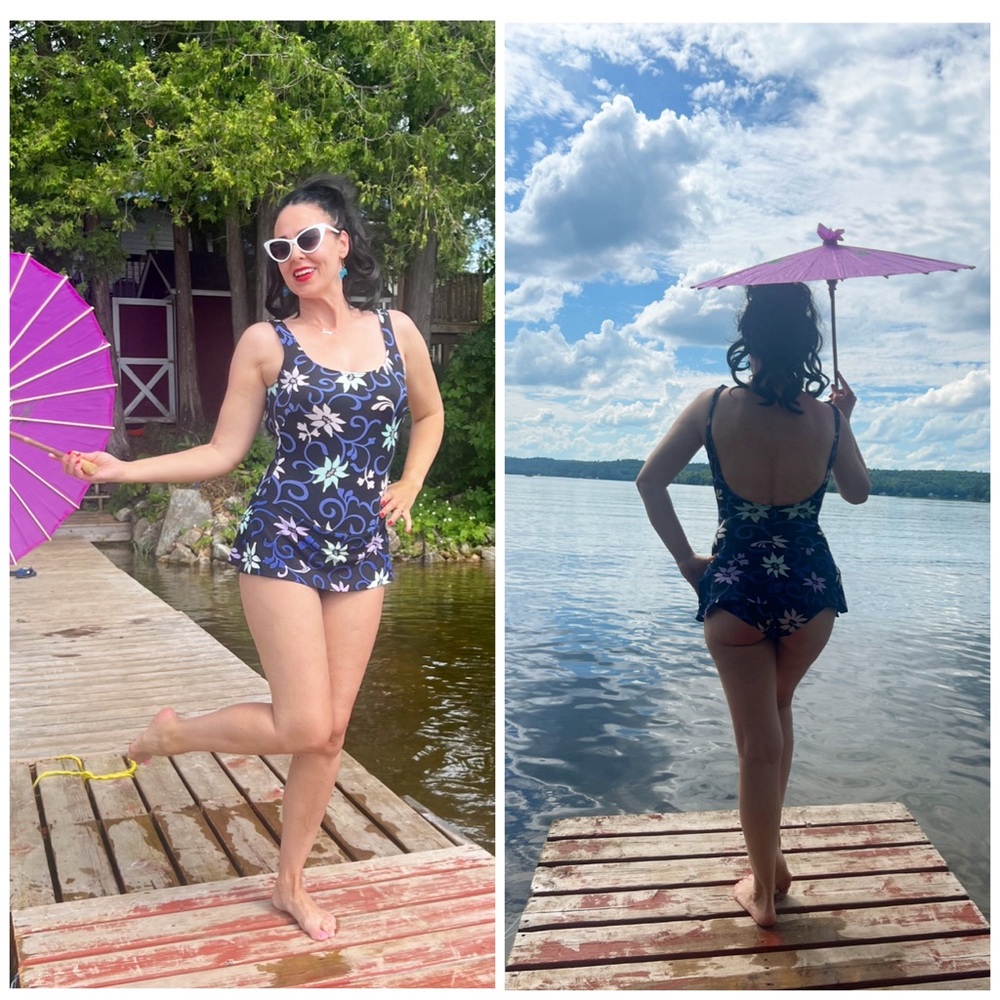 Vintage 1960s one piece swim suit